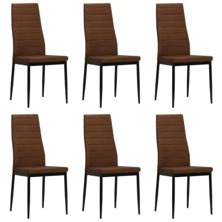 Esszimmerstühle 6 Einheiten aus braunem Stoff von vidaXL, Essstühle - Ref: Foro24-275334, Preis: 244,83 €, Rabatt: %