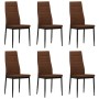 Dining chairs 6 units brown fabric by vidaXL, dining chairs - Ref: Foro24-275334, Price: 244,83 €, Discount: %