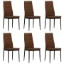 Dining chairs 6 units brown fabric by vidaXL, dining chairs - Ref: Foro24-275334, Price: 244,83 €, Discount: %