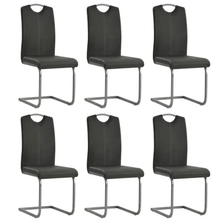 6 cantilever dining chairs in gray synthetic leather by vidaXL, dining chairs - Ref: Foro24-275462, Price: 372,75 €, Discount: %