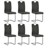 Freischwinger Esszimmerstühle 6 Einheiten Kunstleder grau von vidaXL, Essstühle - Ref: Foro24-275462, Preis: 379,19 €, Rabatt: %
