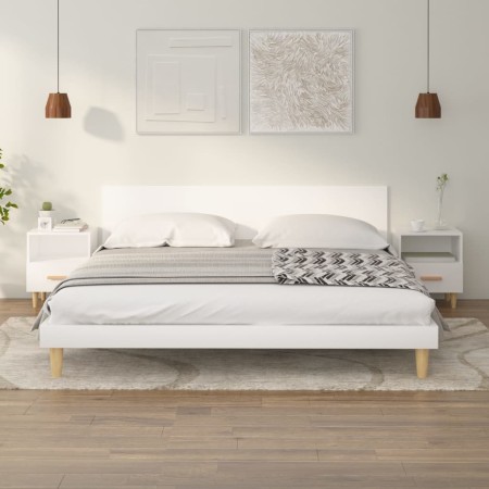 Mesitas de noche 2 unidades color blanco 40x35x47 cm