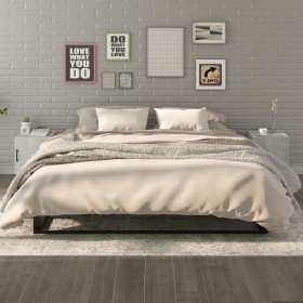 Mesitas de noche 2 unidades madera contrachapada gris hormigón Mesitas de noche 2 unidades madera contrachapada gris hormigón