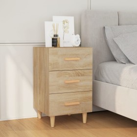 Mesita de noche madera de ingeniería roble Sonoma 40x40x66 cm Mesita de noche madera de ingeniería roble Sonoma 40x40x66 cm