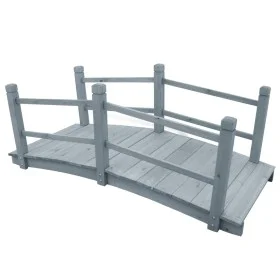 Garden bridge solid gray fir wood 140x60x56 cm by vidaXL, garden bridges - Ref: Foro24-310040, Price: 157,69 €, Discount: %