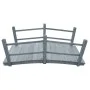 Puente de jardín madera maciza de abeto gris 140x60x56 cm de vidaXL, Puentes de jardín - Ref: Foro24-310040, Precio: 157,57 €...