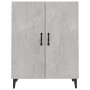 Aparador de madera contrachapada gris hormigón 70x34x90 cm