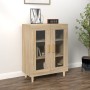 Aparador de madera de ingeniería roble Sonoma 69,5x34x90 cm