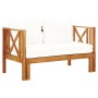 Banco de jardín 2 plazas con cojines madera maciza acacia 122cm von vidaXL, Gartenbänke - Ref: Foro24-310307, Preis: 289,24 €...