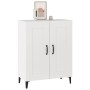 Aparador de madera contrachapada blanco 69,5x34x90 cm