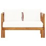 Banco de jardín 2 plazas con cojines madera maciza acacia 122cm von vidaXL, Gartenbänke - Ref: Foro24-310307, Preis: 289,24 €...