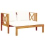 Banco de jardín 2 plazas con cojines madera maciza acacia 122cm von vidaXL, Gartenbänke - Ref: Foro24-310307, Preis: 289,24 €...