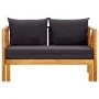 2-seater garden bench with solid acacia wood cushions 122 cm by vidaXL, garden benches - Ref: Foro24-310308, Price: 280,85 €,...