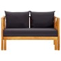 2-Sitzer-Gartenbank mit massiven Akazienholzkissen 122 cm von vidaXL, Gartenbänke - Ref: Foro24-310308, Preis: 277,79 €, Raba...