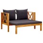 2-Sitzer-Gartenbank mit massiven Akazienholzkissen 122 cm von vidaXL, Gartenbänke - Ref: Foro24-310308, Preis: 277,79 €, Raba...