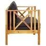 2-seater garden bench with solid acacia wood cushions 122 cm by vidaXL, garden benches - Ref: Foro24-310308, Price: 280,85 €,...