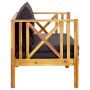2-Sitzer-Gartenbank mit massiven Akazienholzkissen 122 cm von vidaXL, Gartenbänke - Ref: Foro24-310308, Preis: 277,79 €, Raba...