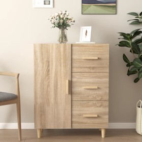Aparador de madera de ingeniería roble Sonoma 69,5x34x90 cm