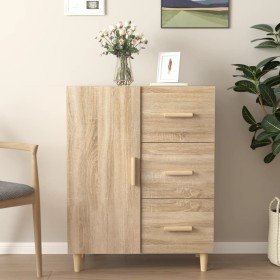 Aparador de madera de ingeniería roble Sonoma 69,5x34x90 cm