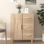 Aparador de madera de ingeniería roble Sonoma 69,5x34x90 cm