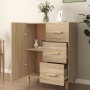 Aparador de madera de ingeniería roble Sonoma 69,5x34x90 cm