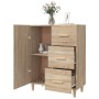 Aparador de madera de ingeniería roble Sonoma 69,5x34x90 cm