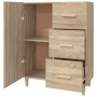 Aparador de madera de ingeniería roble Sonoma 69,5x34x90 cm