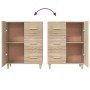 Aparador de madera de ingeniería roble Sonoma 69,5x34x90 cm