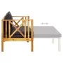 2-seater garden bench with solid acacia wood cushions 122 cm by vidaXL, garden benches - Ref: Foro24-310308, Price: 280,85 €,...