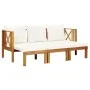 Banco jardín 3 plazas con cojines madera maciza acacia 179 cm de vidaXL, Bancos de jardín - Ref: Foro24-310309, Precio: 390,9...