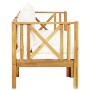 3-Sitzer Gartenbank mit Kissen massives Akazienholz 179 cm von vidaXL, Gartenbänke - Ref: Foro24-310309, Preis: 421,66 €, Rab...