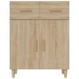 Aparador de madera contrachapada roble Sonoma 69,5x34x89 cm