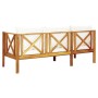 3-Sitzer Gartenbank mit Kissen massives Akazienholz 179 cm von vidaXL, Gartenbänke - Ref: Foro24-310309, Preis: 421,66 €, Rab...