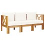 3-Sitzer Gartenbank mit Kissen massives Akazienholz 179 cm von vidaXL, Gartenbänke - Ref: Foro24-310309, Preis: 421,66 €, Rab...