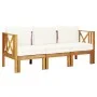 Banco jardín 3 plazas con cojines madera maciza acacia 179 cm de vidaXL, Bancos de jardín - Ref: Foro24-310309, Precio: 390,9...