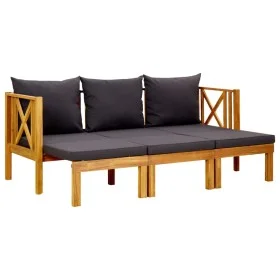 3-seater garden bench with solid acacia wood cushions 179 cm by vidaXL, garden benches - Ref: Foro24-310310, Price: 388,88 €,...