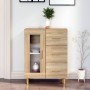 Aparador de madera de ingeniería roble Sonoma 69,5x34x90 cm