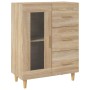 Aparador de madera de ingeniería roble Sonoma 69,5x34x90 cm