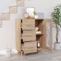 Aparador de madera de ingeniería roble Sonoma 69,5x34x90 cm