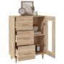 Aparador de madera de ingeniería roble Sonoma 69,5x34x90 cm