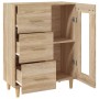 Aparador de madera de ingeniería roble Sonoma 69,5x34x90 cm
