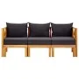 3-seater garden bench with solid acacia wood cushions 179 cm by vidaXL, garden benches - Ref: Foro24-310310, Price: 411,58 €,...