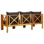 3-seater garden bench with solid acacia wood cushions 179 cm by vidaXL, garden benches - Ref: Foro24-310310, Price: 411,58 €,...