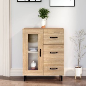 Aparador de madera de ingeniería roble Sonoma 69,5x34x90 cm