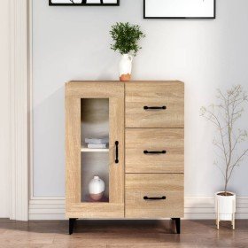 Aparador de madera de ingeniería roble Sonoma 69,5x34x90 cm