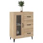 Aparador de madera de ingeniería roble Sonoma 69,5x34x90 cm
