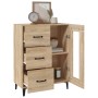 Aparador de madera de ingeniería roble Sonoma 69,5x34x90 cm