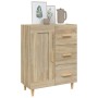 Aparador de madera contrachapada roble Sonoma 69,5x34x90 cm