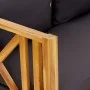Banco jardín 3 plazas con cojines madera maciza acacia 179 cm de vidaXL, Bancos de jardín - Ref: Foro24-310310, Precio: 388,8...