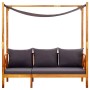 Banco de jardín con toldo madera maciza de acacia de vidaXL, Bancos de jardín - Ref: Foro24-310321, Precio: 202,54 €